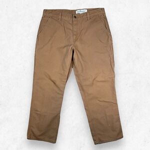 Carhartt Carpenter Pants Khaki's Mens No Tag Waist 37in Inseam 29in Dungaree Fit